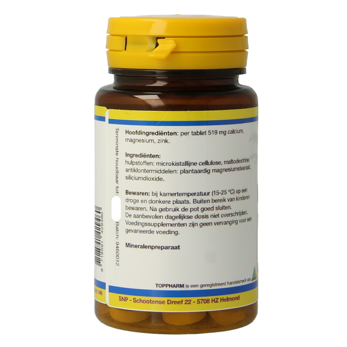 Toppharm Calcium Magnesium Zink 50 tabletten
