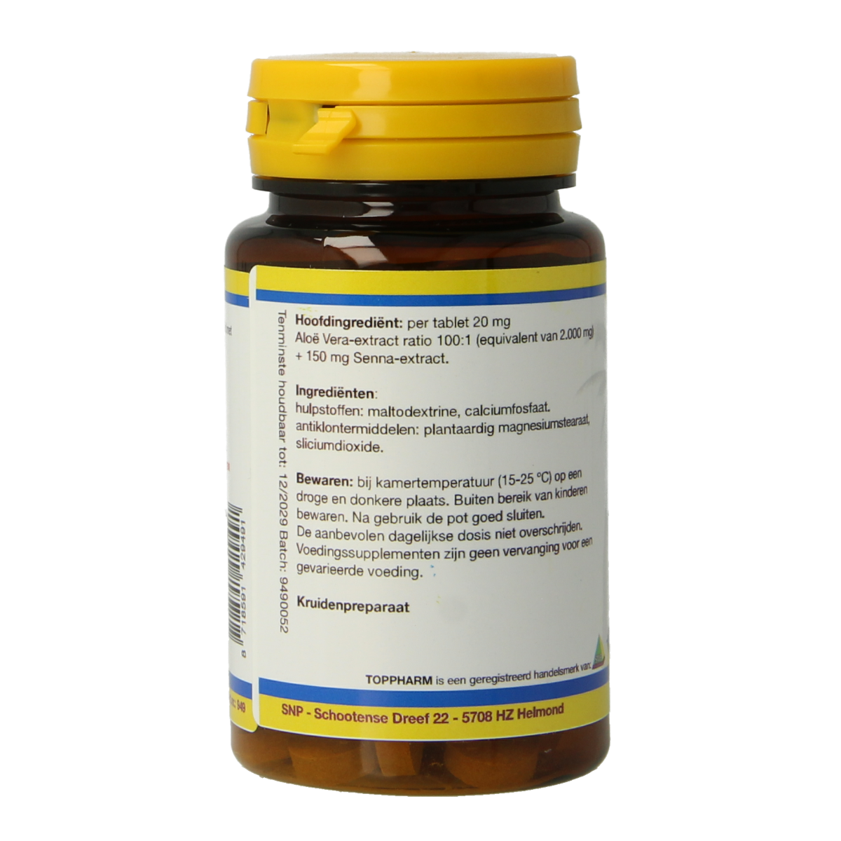 Toppharm Aloe vera 2000 mg 60 tabletten