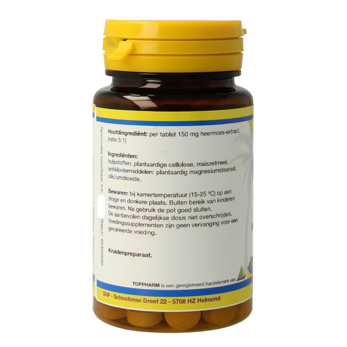 Toppharm Heermoes 150 mg 60 tabletten