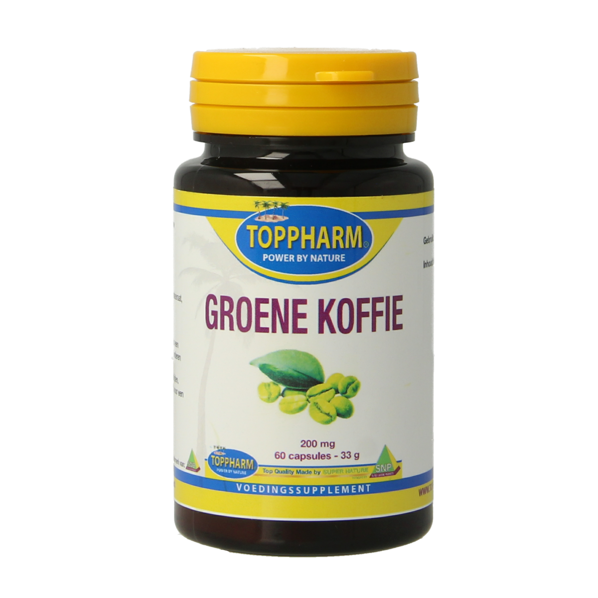 Toppharm Groene koffie 200 mg 60 capsules
