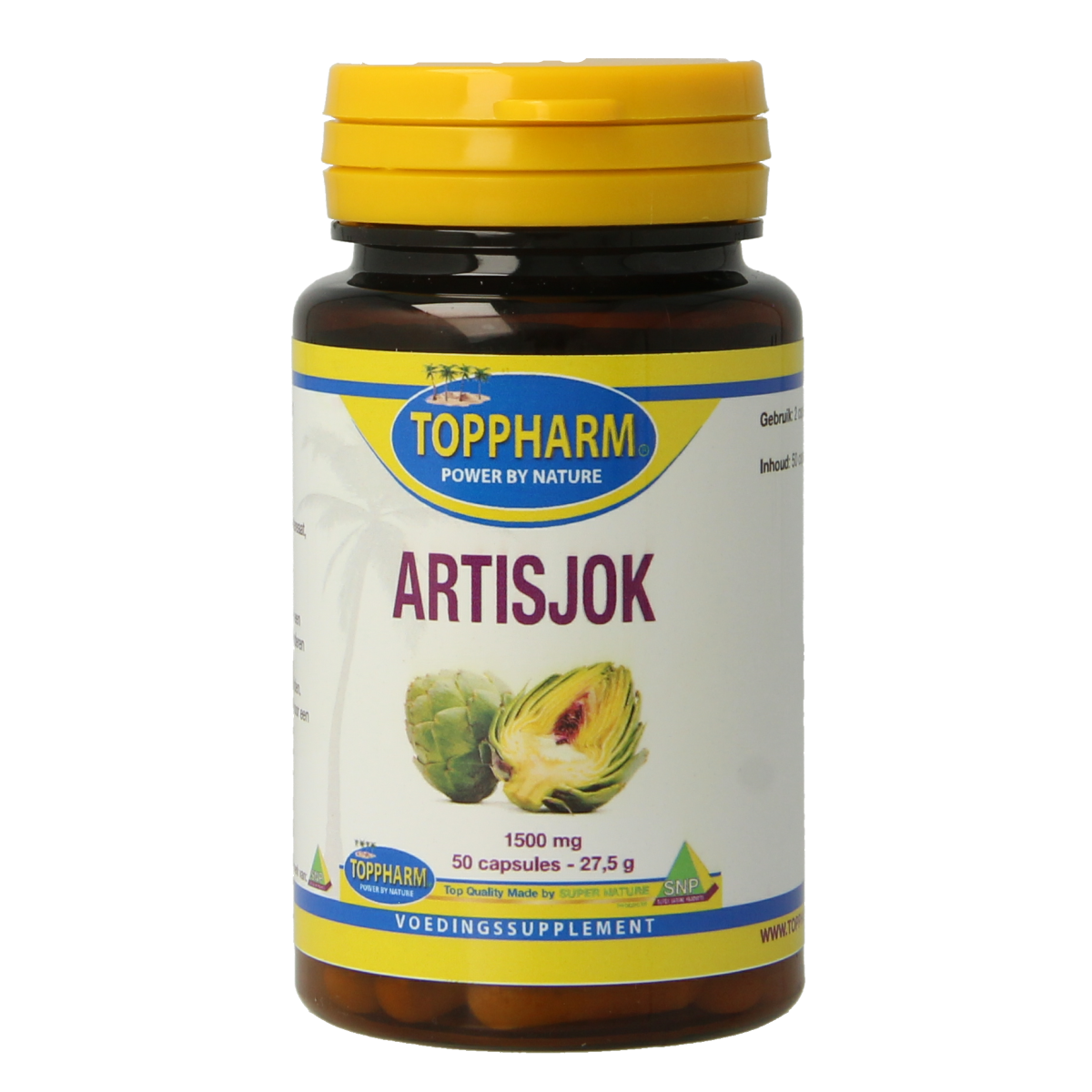 Toppharm Artisjok 1500 mg 50 capsules