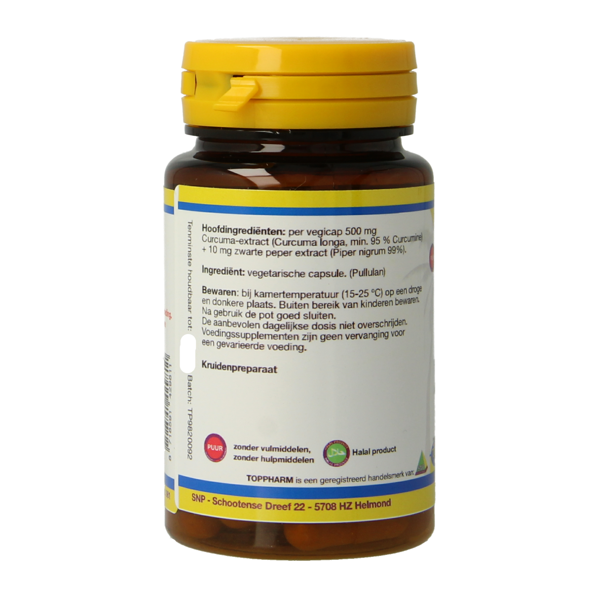 Toppharm Curcuma Piper Nigrum puur 30 vcaps