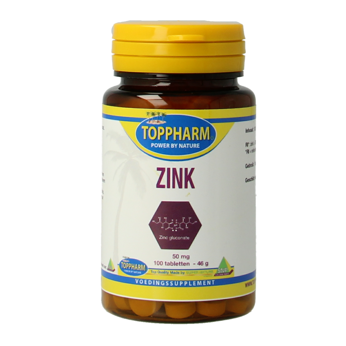 Toppharm Zink 50 mg 100 tabletten