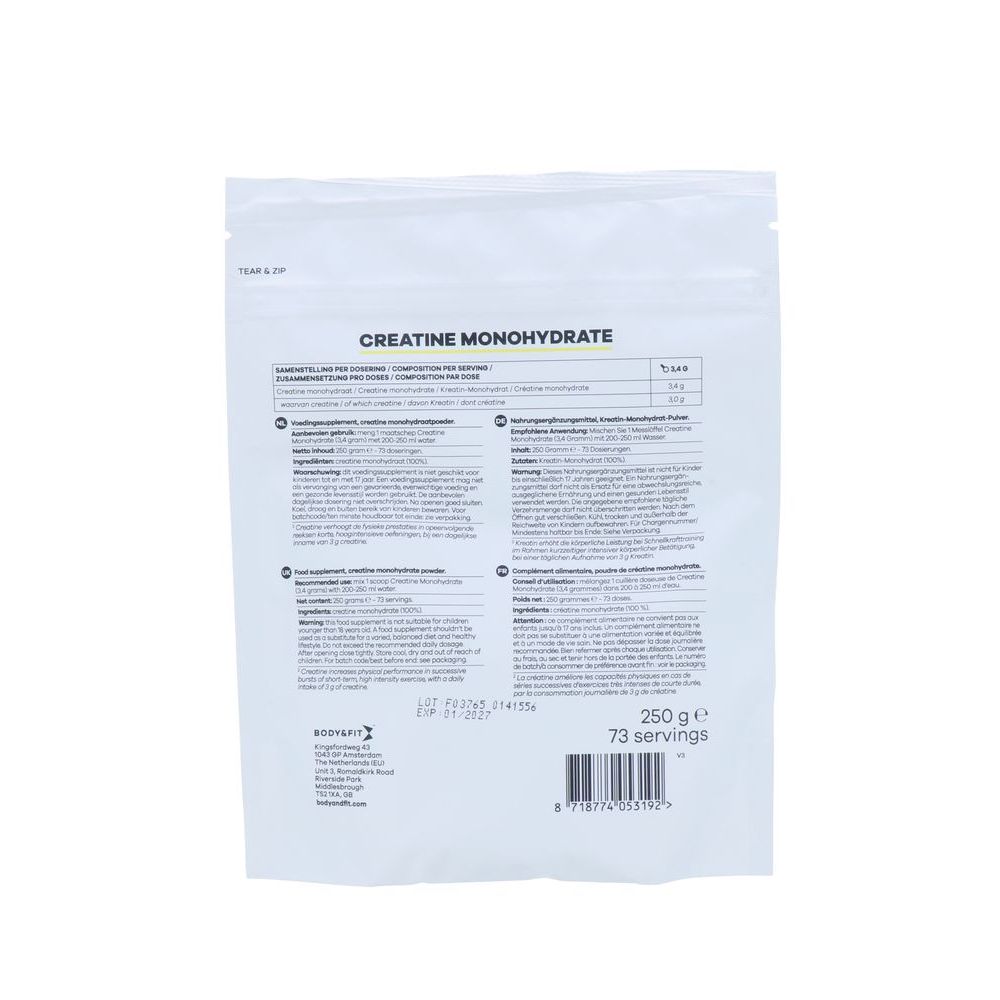 Body & F it Creatine Monohydrate 250 gram