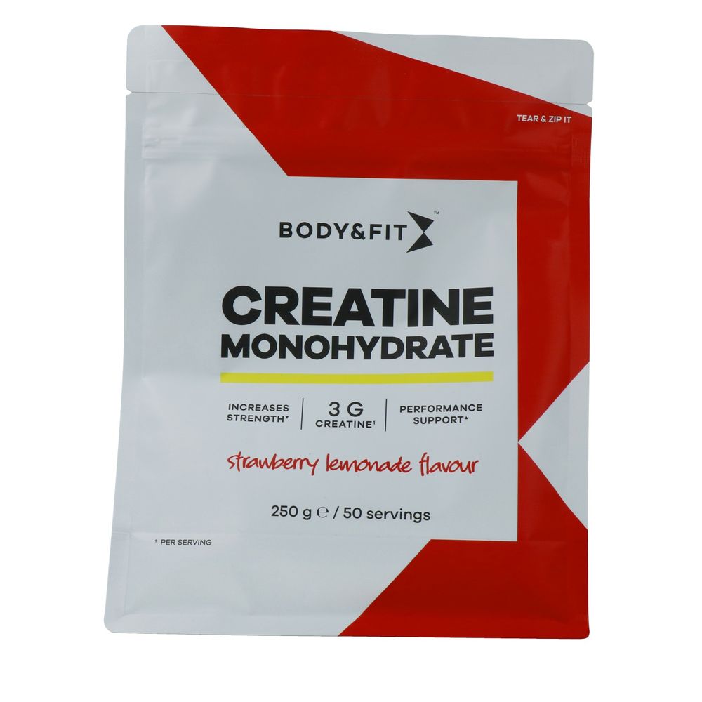 Body & F it Creatine Monohydrate Strawberrry Lemonade Flavour 250 gram