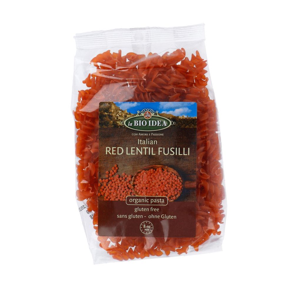 La Bio Idea Fusilli Rode Linzen 250 gr