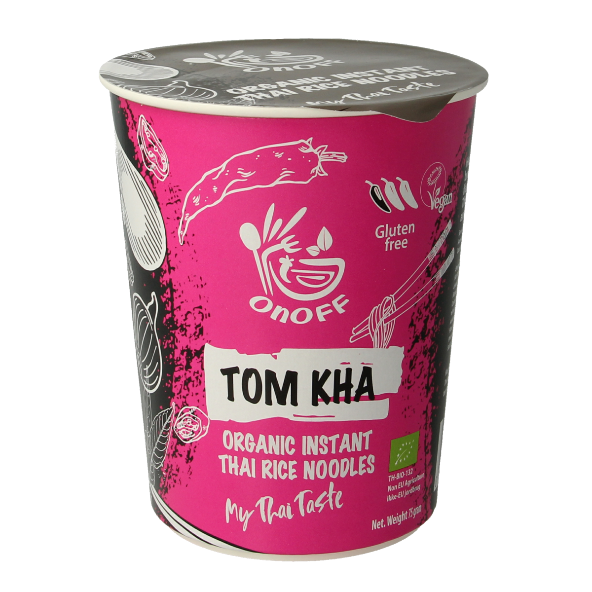 Onoff Instant noodlesoup tom kha biologisch 75 gram