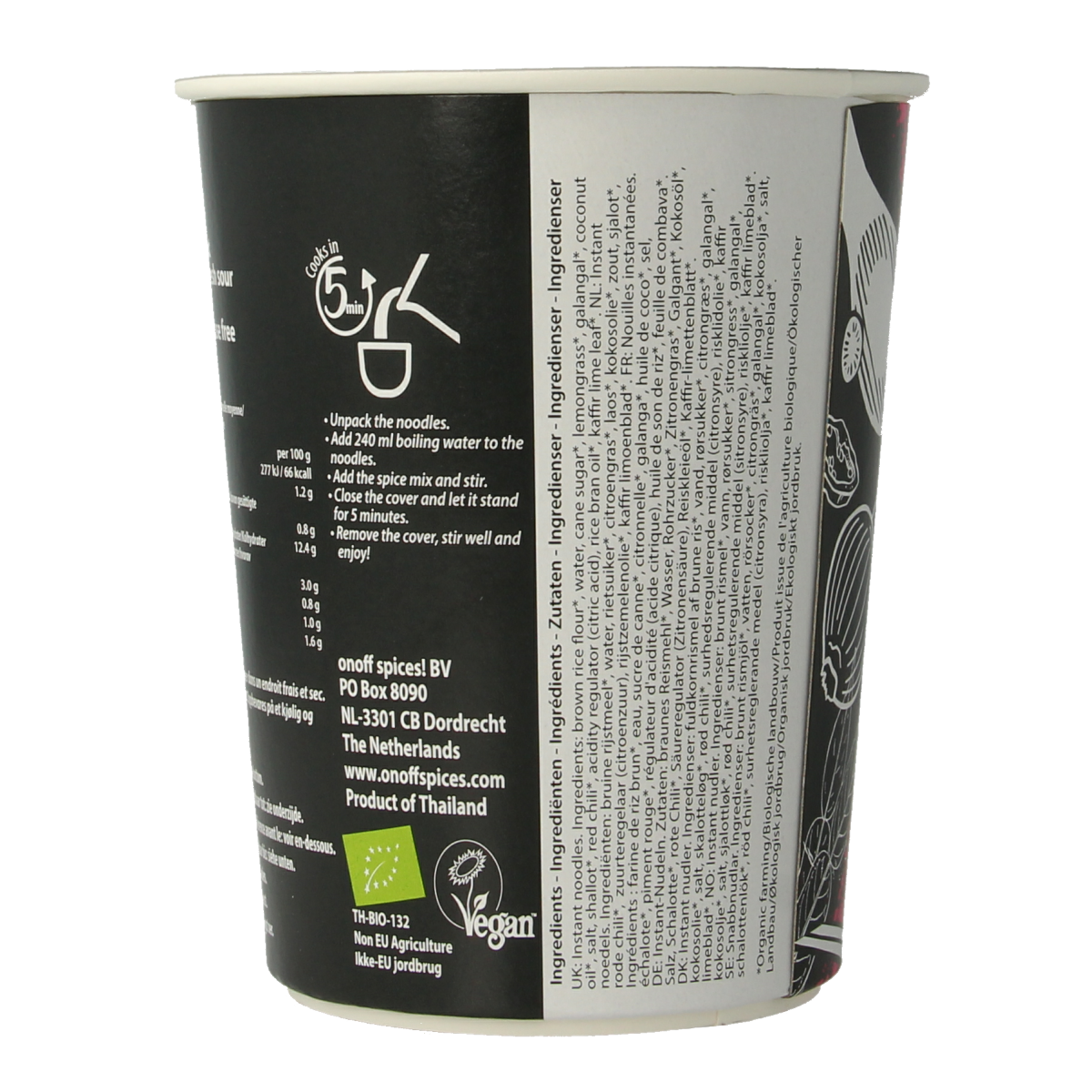 Onoff Instant noodlesoup tom kha biologisch 75 gram
