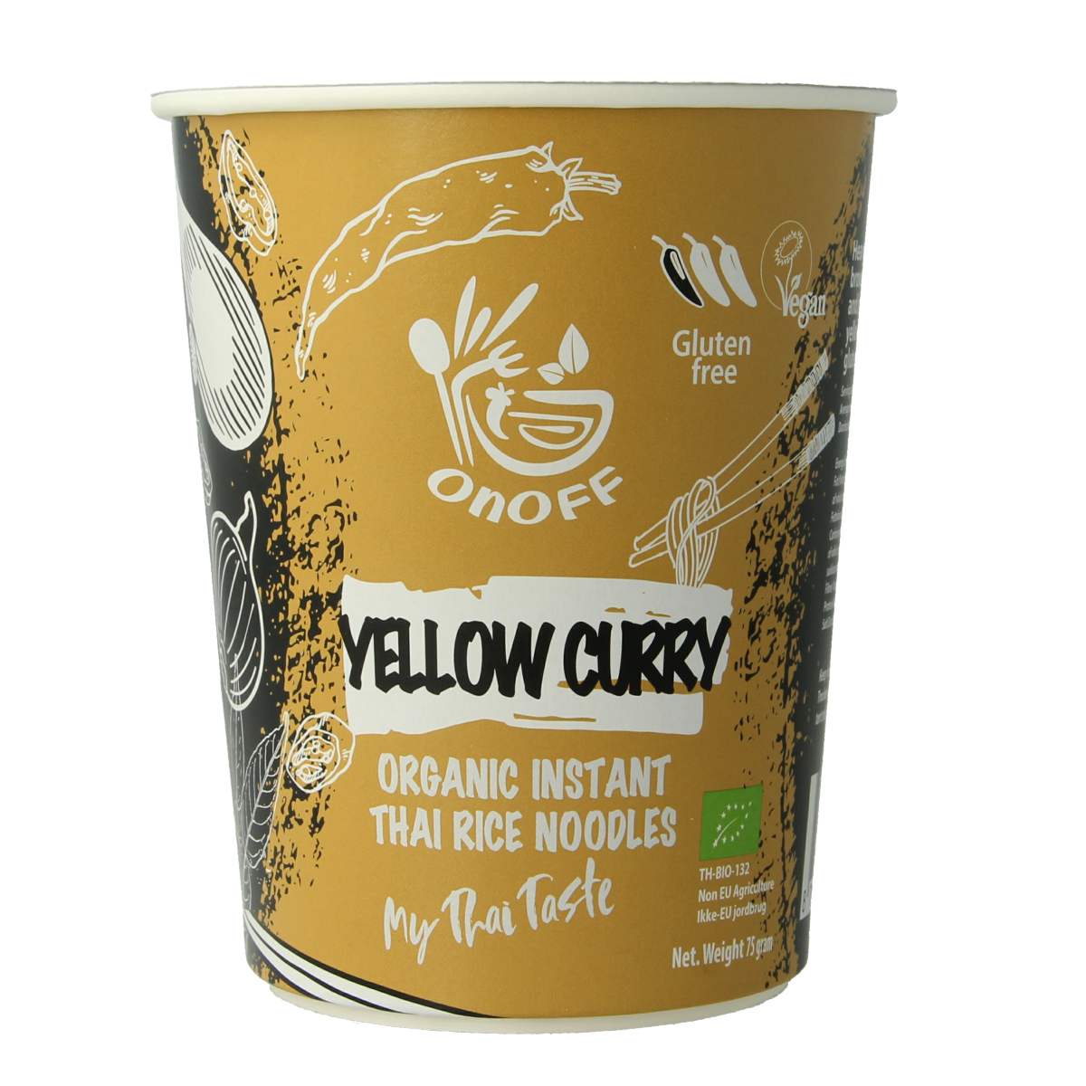 Onoff instant-noodlesoup yellow curry 75 gram