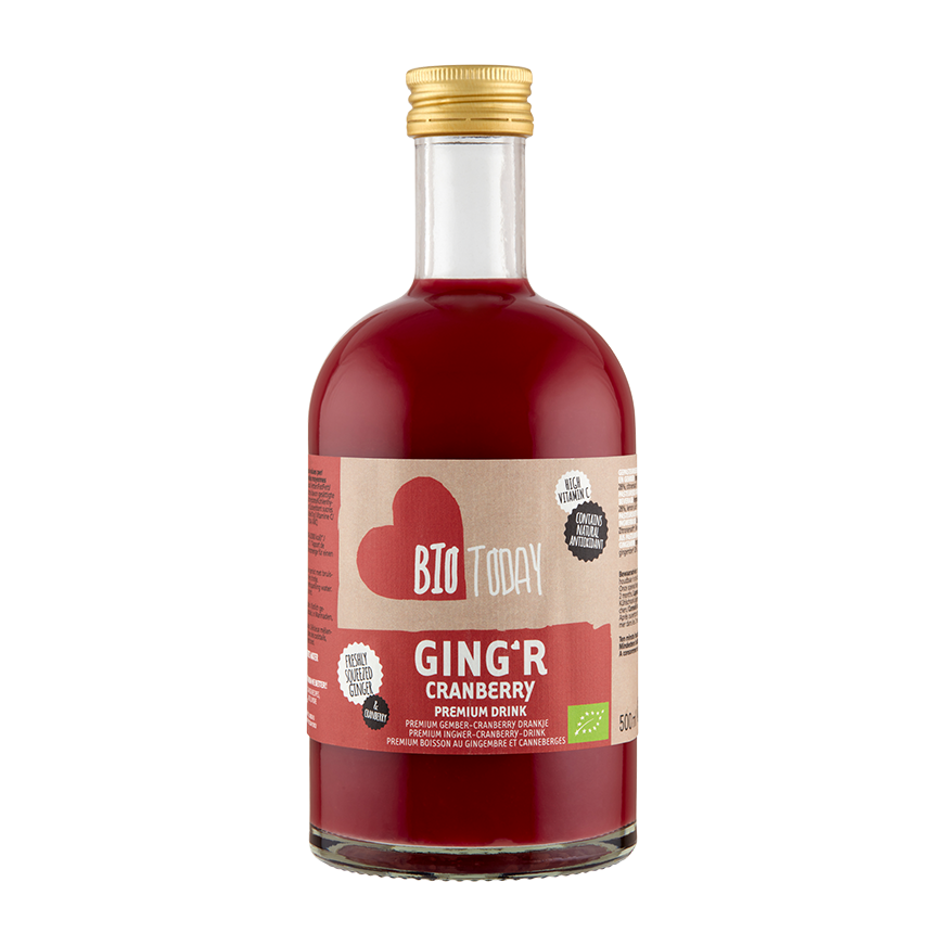 Biotoday Ging'r Cranberry biologisch 500 ml