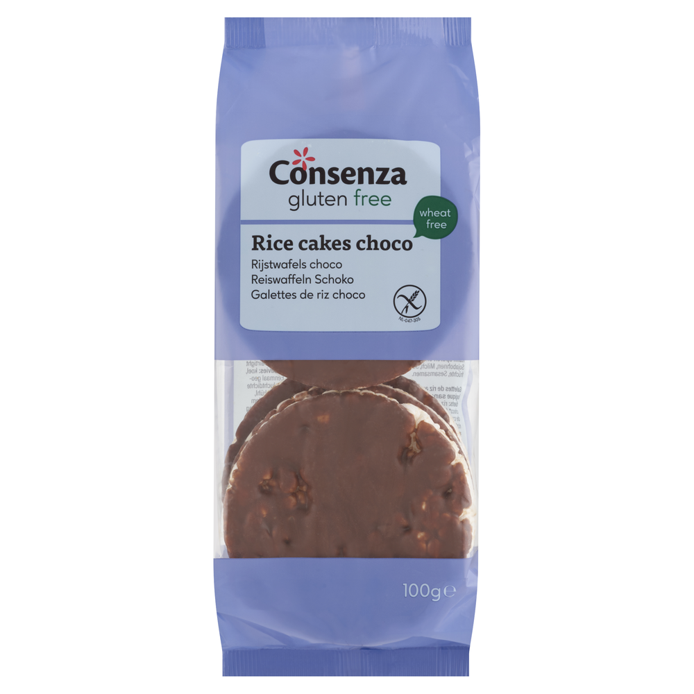 Consenza Rijstwafels choco 100 gr