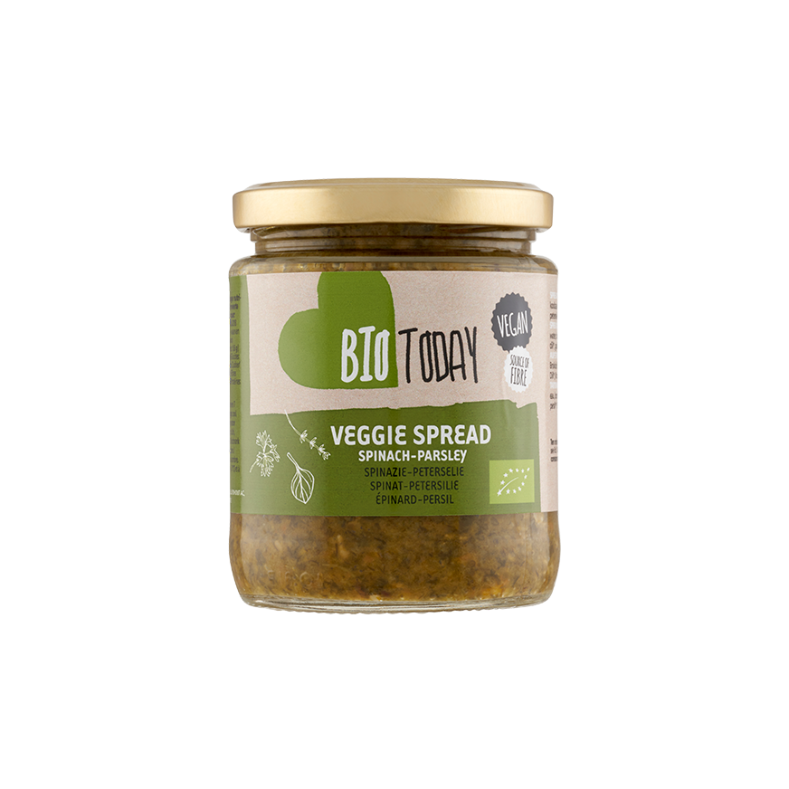 Biotoday Veggie Spread Spinazie & Peterselie Bio 235 gr