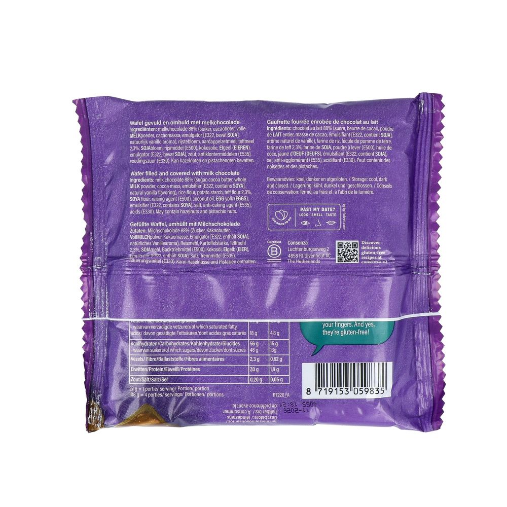 Consenza Choco Teff Fingers 108 gram