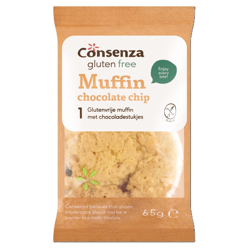 Consenza Muffin Chocolate Chip 65 gram