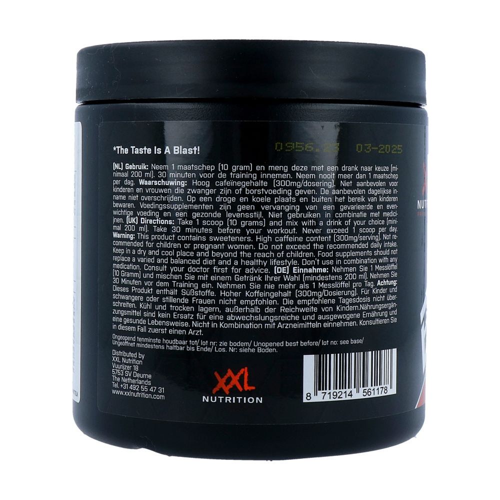 Xxl Nutrition Blast! Pre Workout Fruit Punch 300 gram
