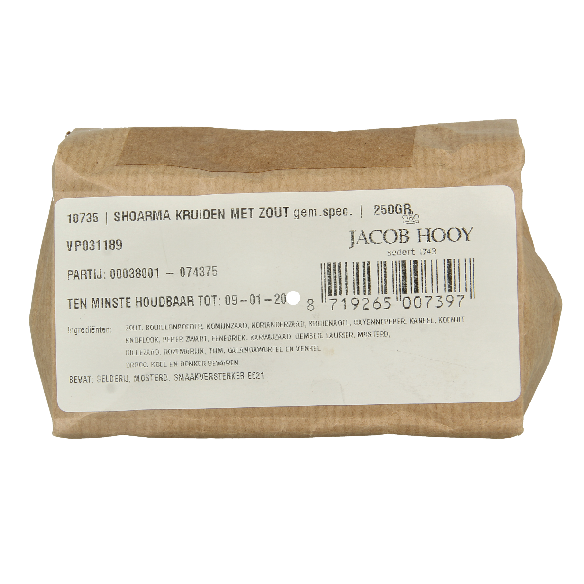 Jacob Hooy Shoarmakruiden 250 gram