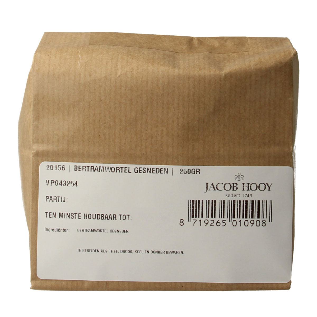 Jacob Hooy Bertramwortel gesneden 250 gram