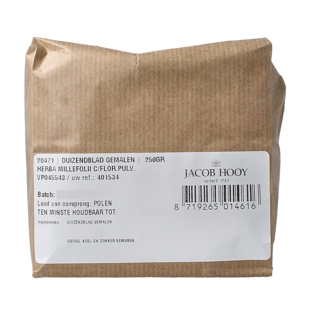 Jacob Hooy Duizendblad gemalen 250 gram