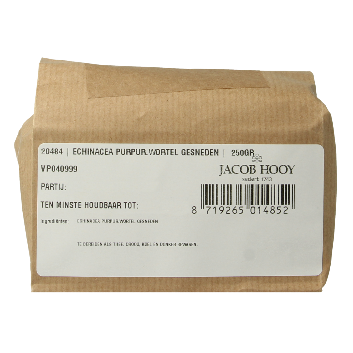 Jacob Hooy Echinacea purpurea wortel gesneden 250 gram