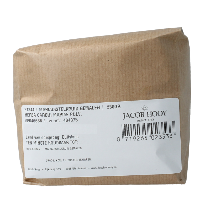 Jacob Hooy Mariadistelkruid gemalen 250 gram
