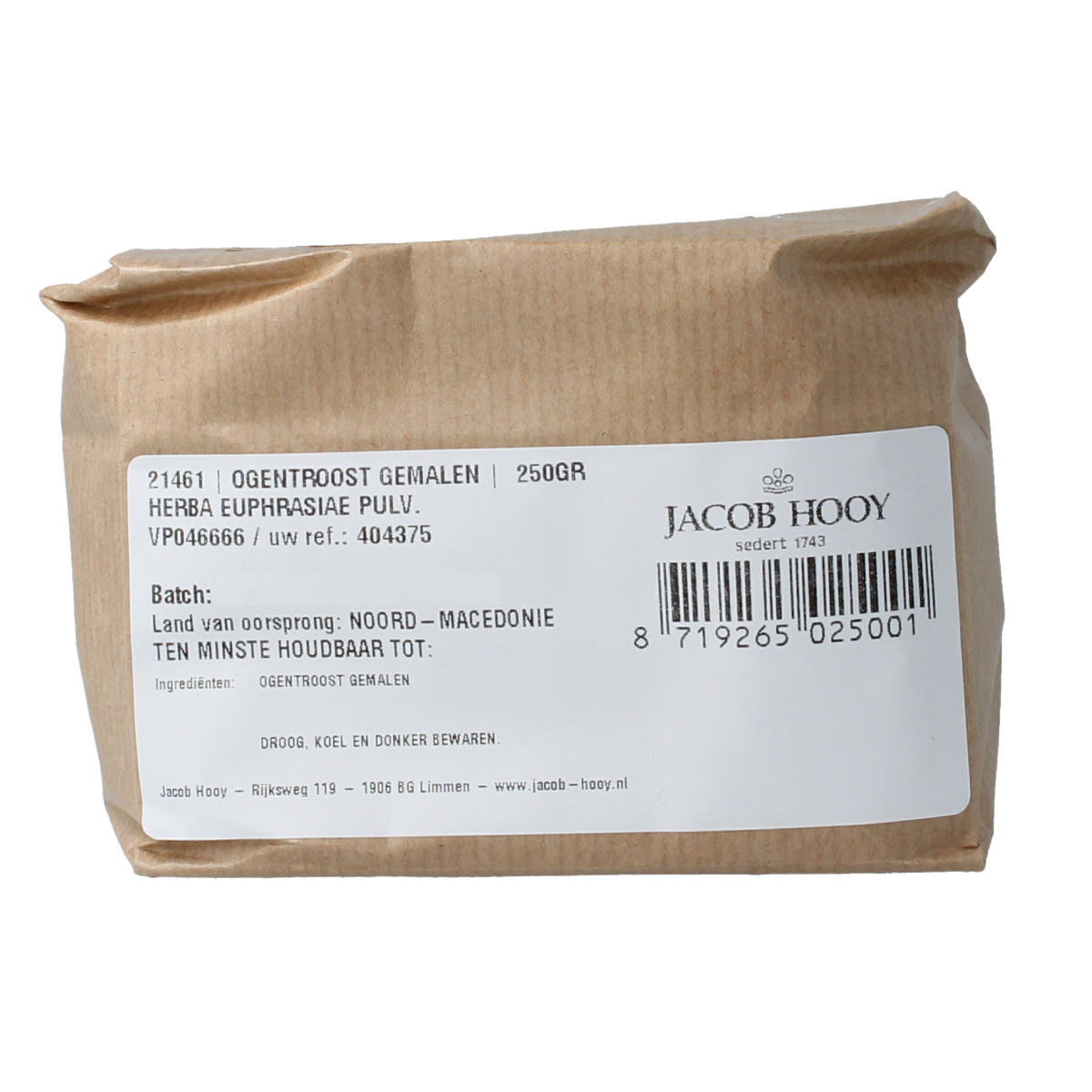 Jacob Hooy Ogentroost gemalen 250 gram