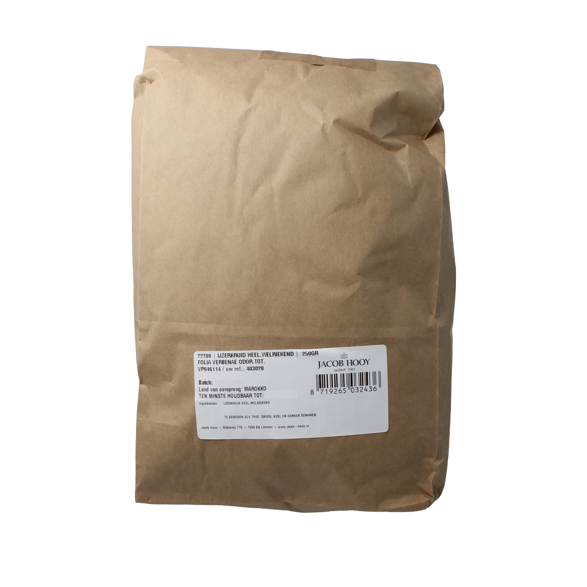 Jacob Hooy IJzerkruid verveine heel welriekend 250 gram