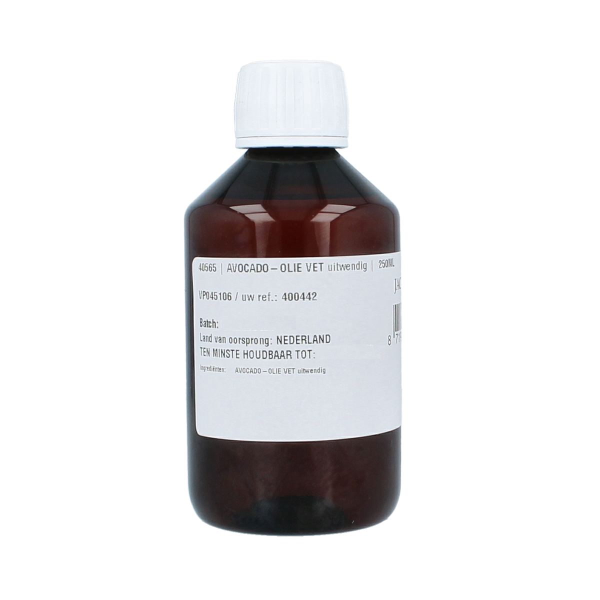 Jacob Hooy Avocado olie uitwendig 250 ml