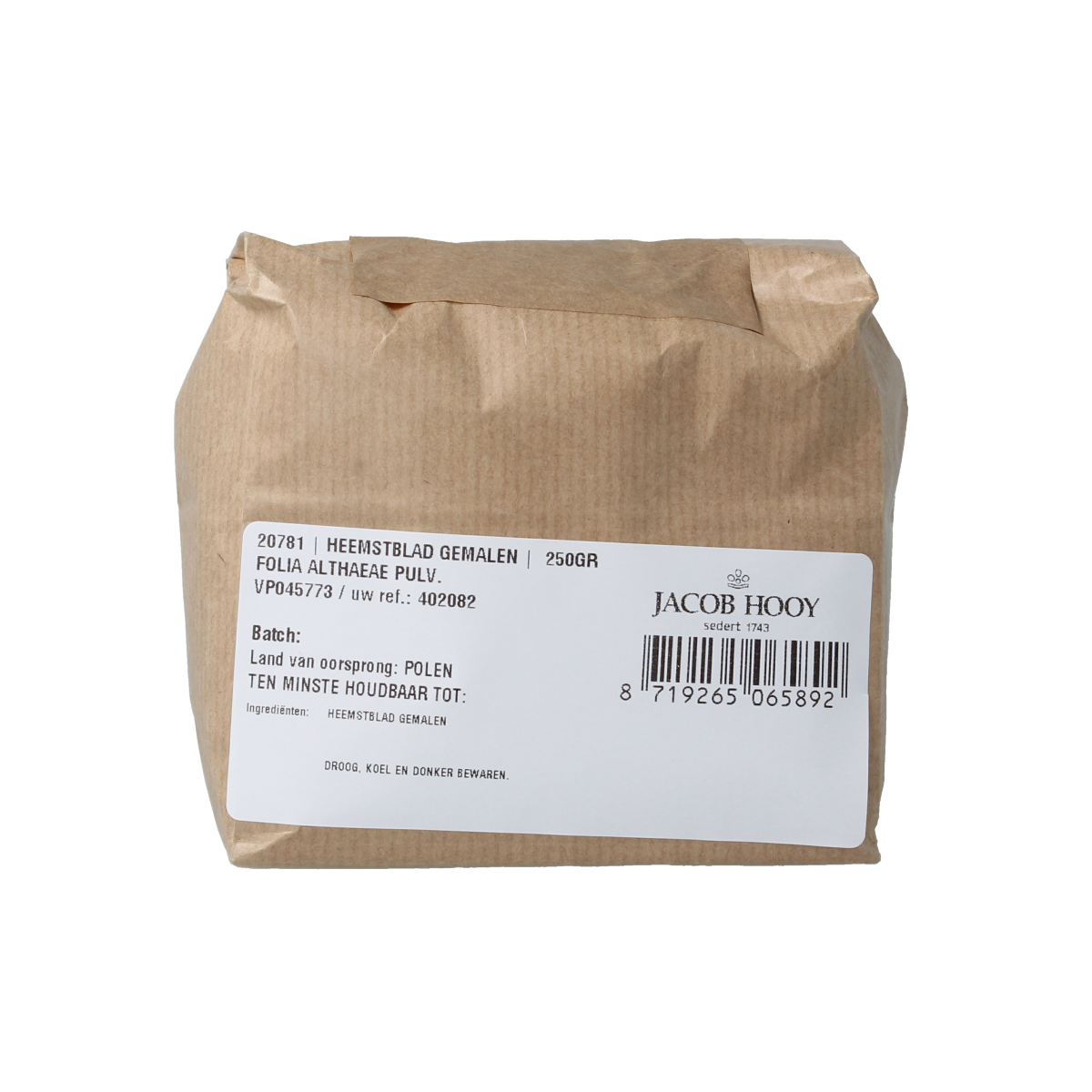 Jacob Hooy Heemstblad gemalen 250 gram