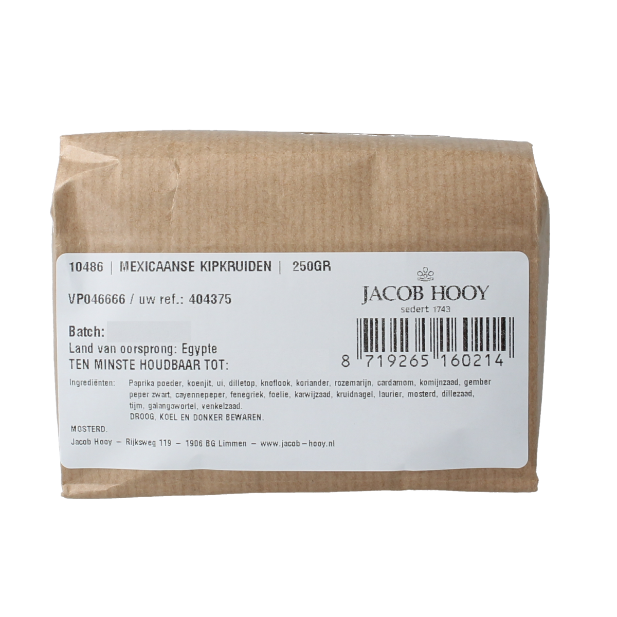 Jacob Hooy Mexicaanse kipkruiden 250 gram