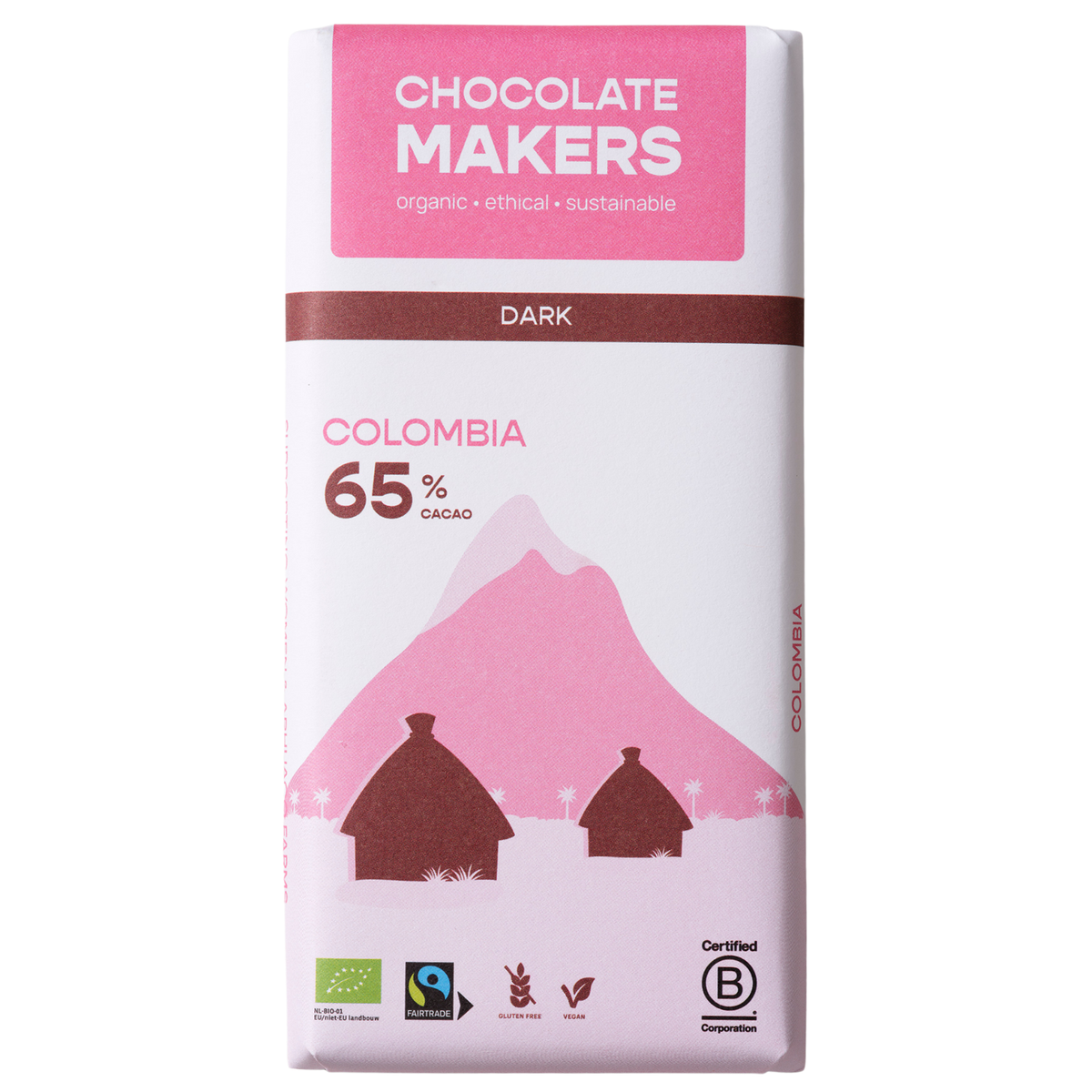 Chocolatemakers Pure love reep 65% puur fairtrade 80 gram