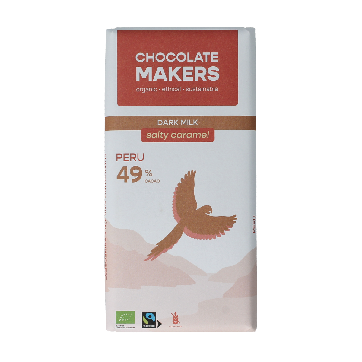 Chocolatemakers Fairtrade salty caramel 49% biologisch 80 gram