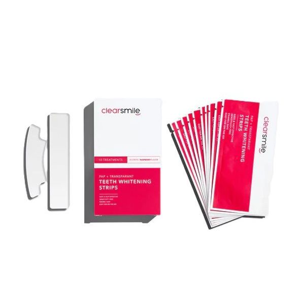 Clearsmile PAP + Transparant Teeth Whitening Strips Raspberry Flavor 10 stuks