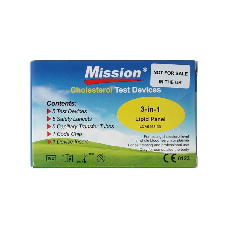 Mission Cholesterolmeter 3-in-1 teststrip