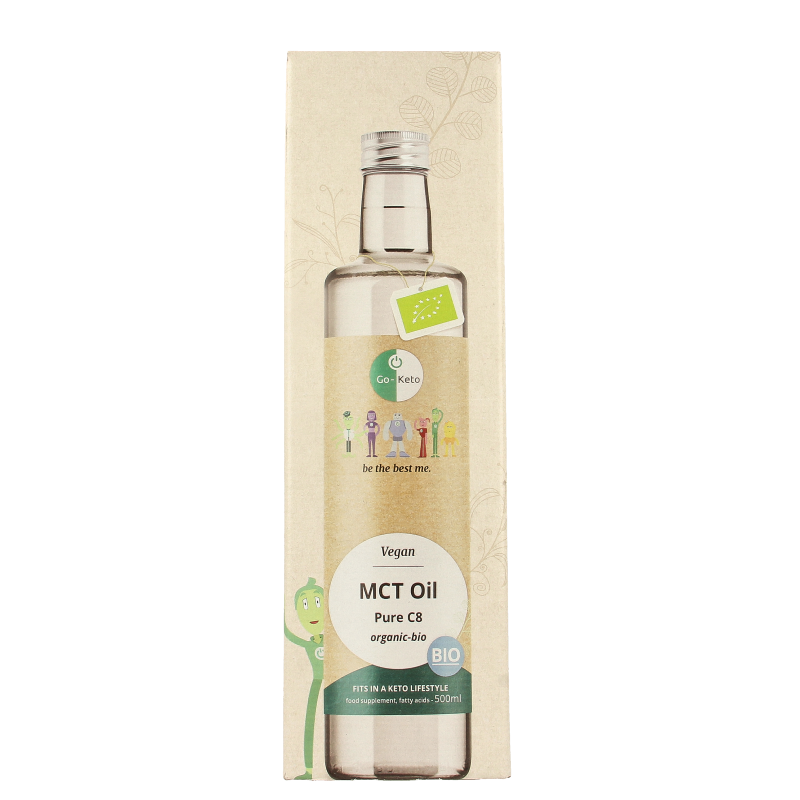Go-Keto MCT olie C8 premium biologisch 500 ml