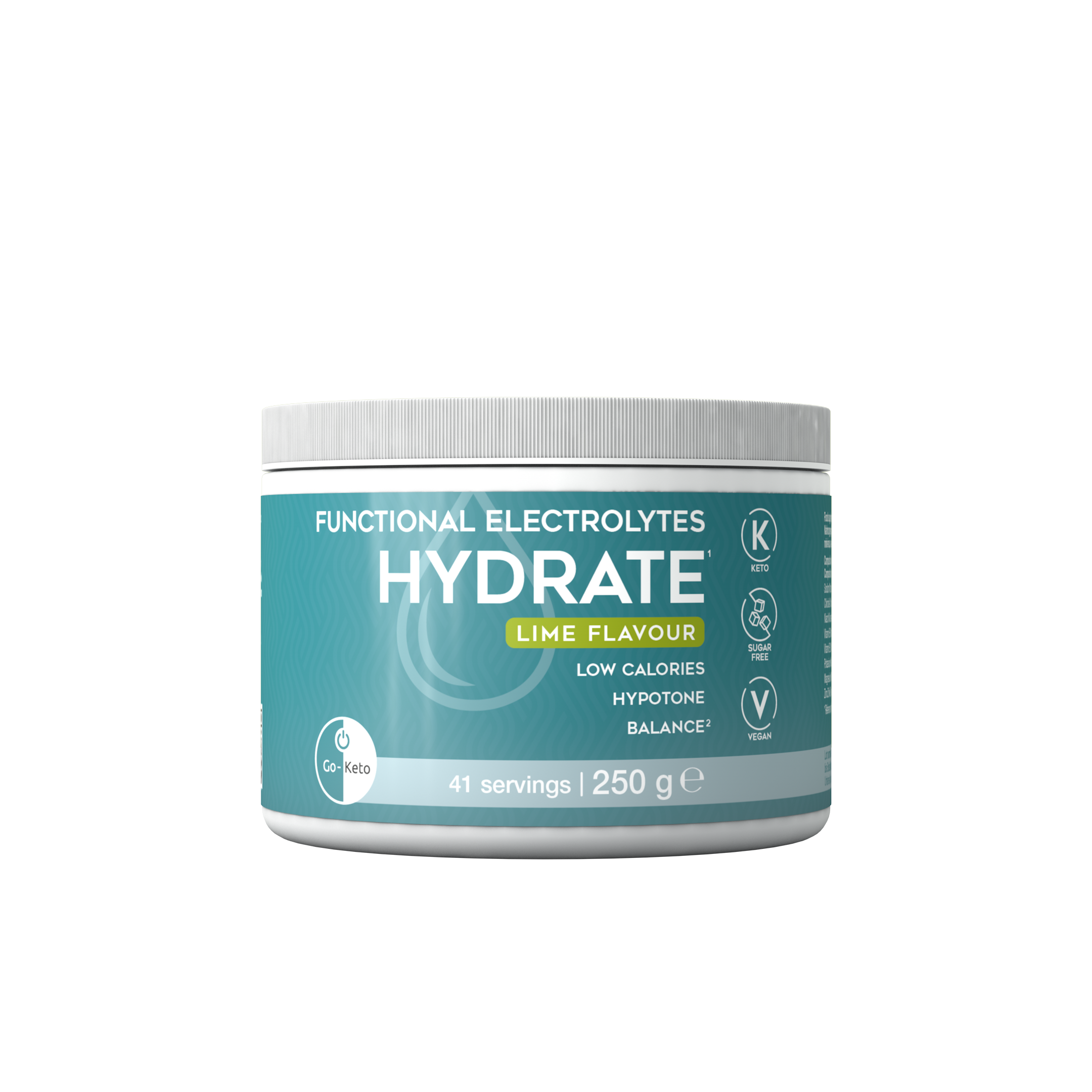 Go-Keto Elektrolytes drink poeder hydratatie limoen 250 gram