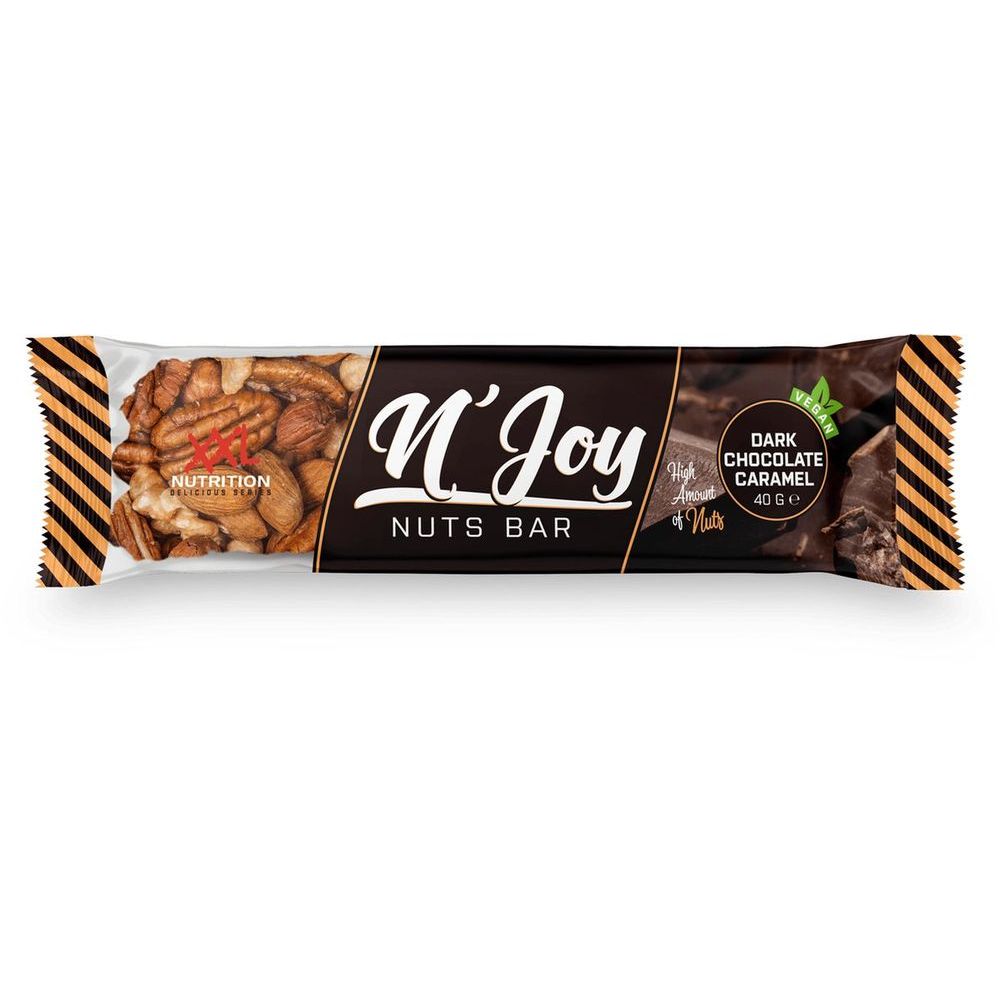 Xxl Nutrition N'Joy Nuts Bar Dark Chocolate Caramel 40 gram