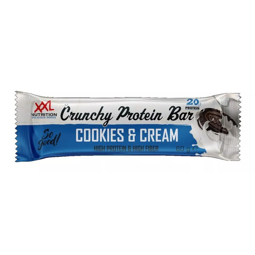 Xxl Nutrition Crunchy Protein Bar Cookies & Cream 60 gram