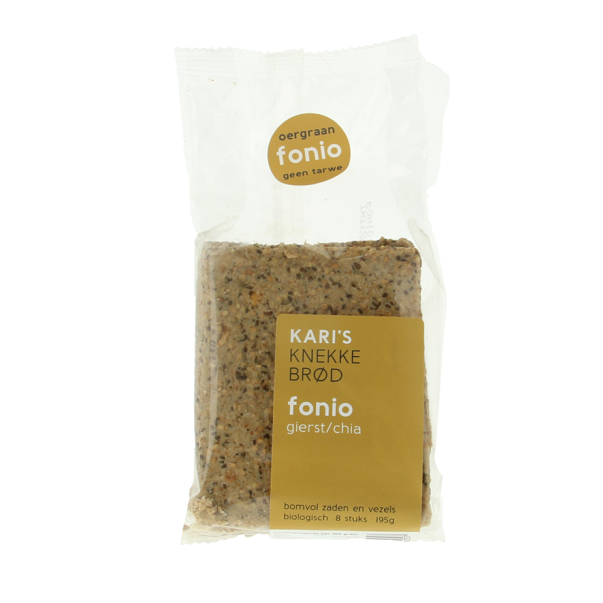 Kari's Crackers Knekkebrod fonio gierst/chia biologisch 195 gram