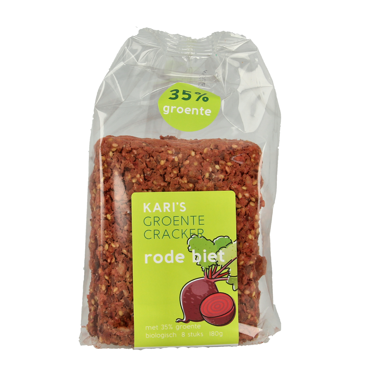 Kari's Crackers Groentecracker rode biet biologisch 180 gram