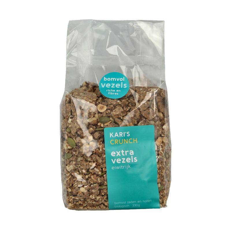 Kari's Crunch Granola extra vezels eiwit bio 330 gram