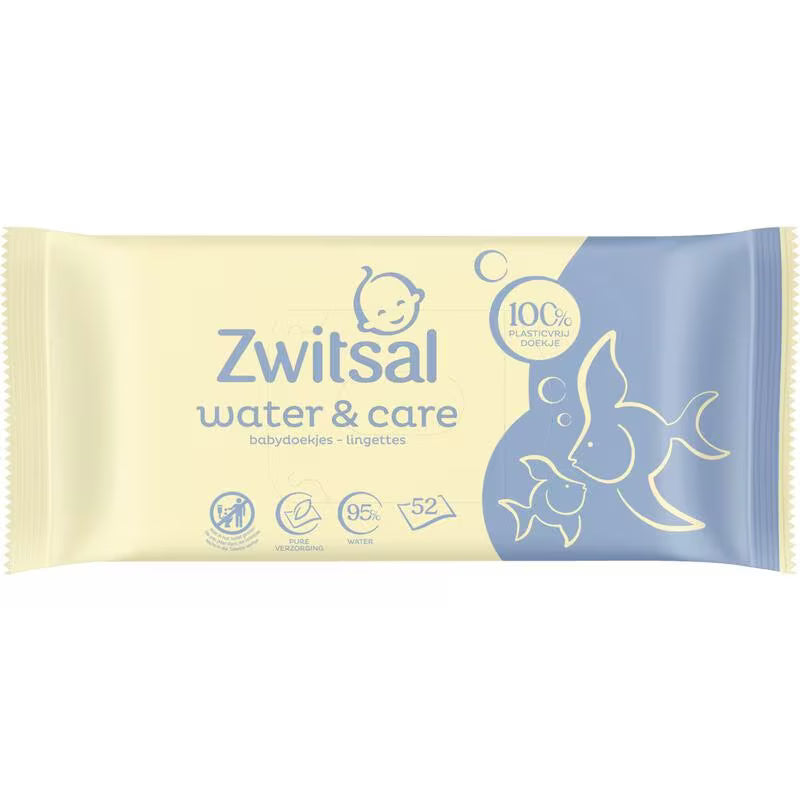 Zwitsal Water & Care Billendoekjes 52 stuks