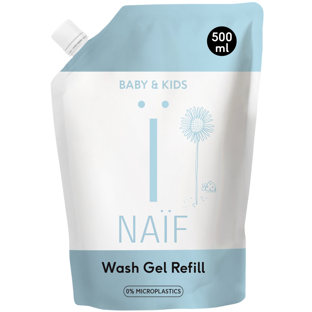 Naïf Reinigende Wasgel voor Baby & Kids Navulverpakking 500 ml