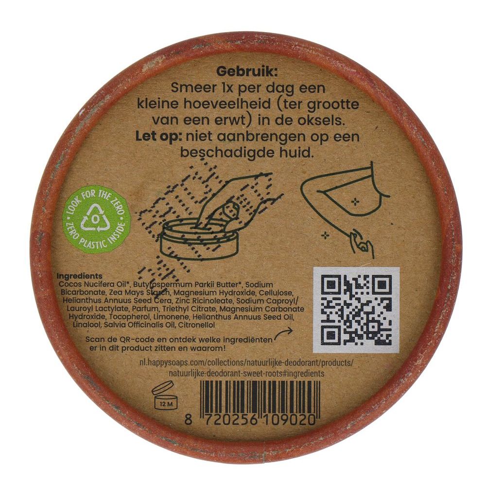 Happysoaps Natuurlijke Deodorant Sweet Roots 50 gram