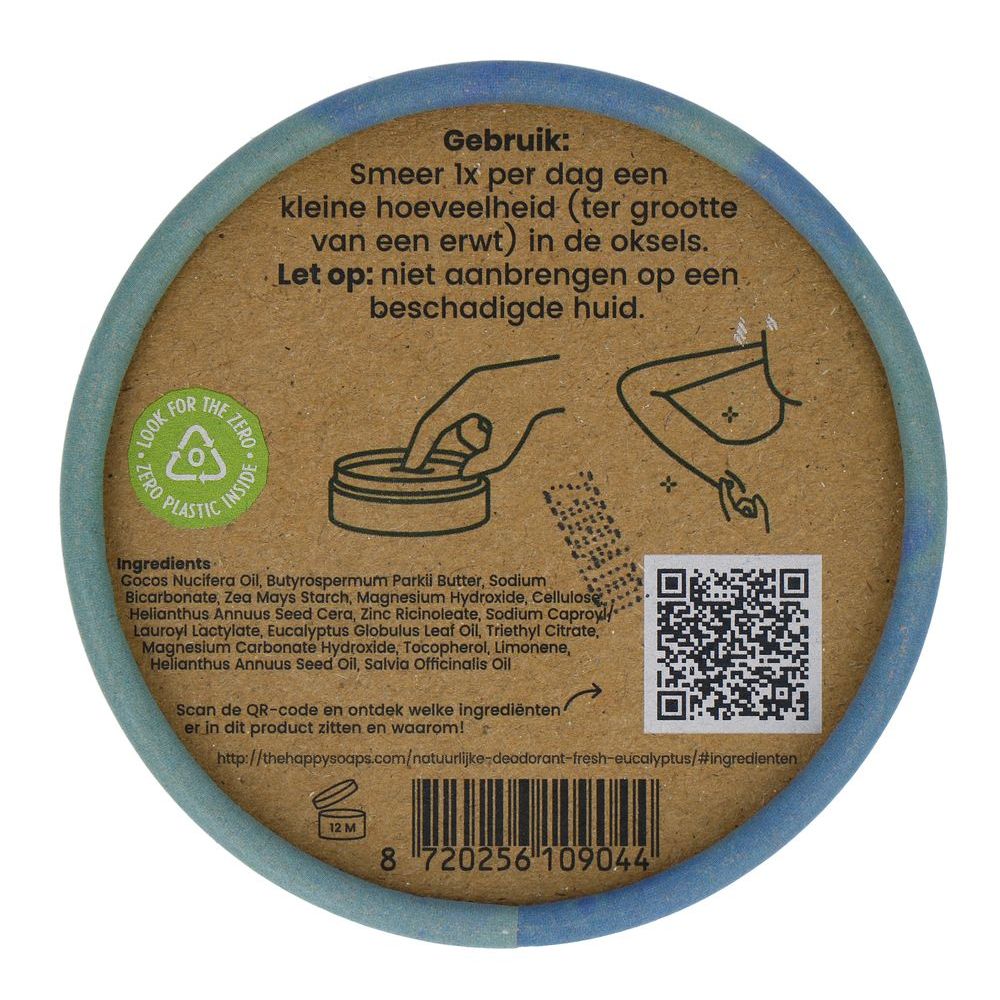 Happysoaps Natuurlijke Deodorant Fresh Eucalyptus 45 gram