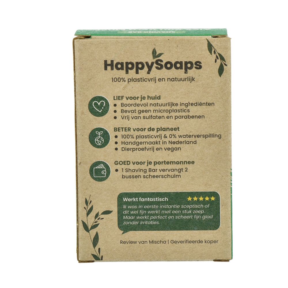 Happysoaps Shaving bar aloe vera 80 gram