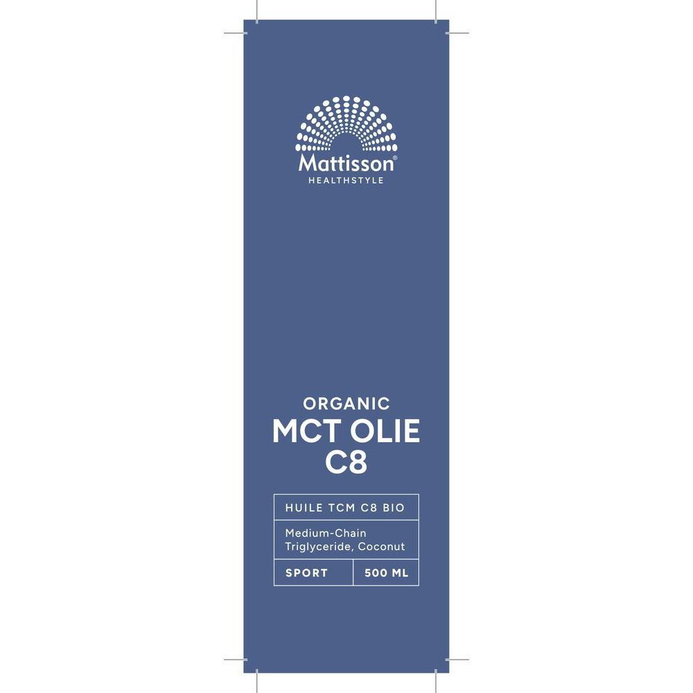 Mattisson Biologische MCT Olie C8 95% Caprylzuur 500 ml
