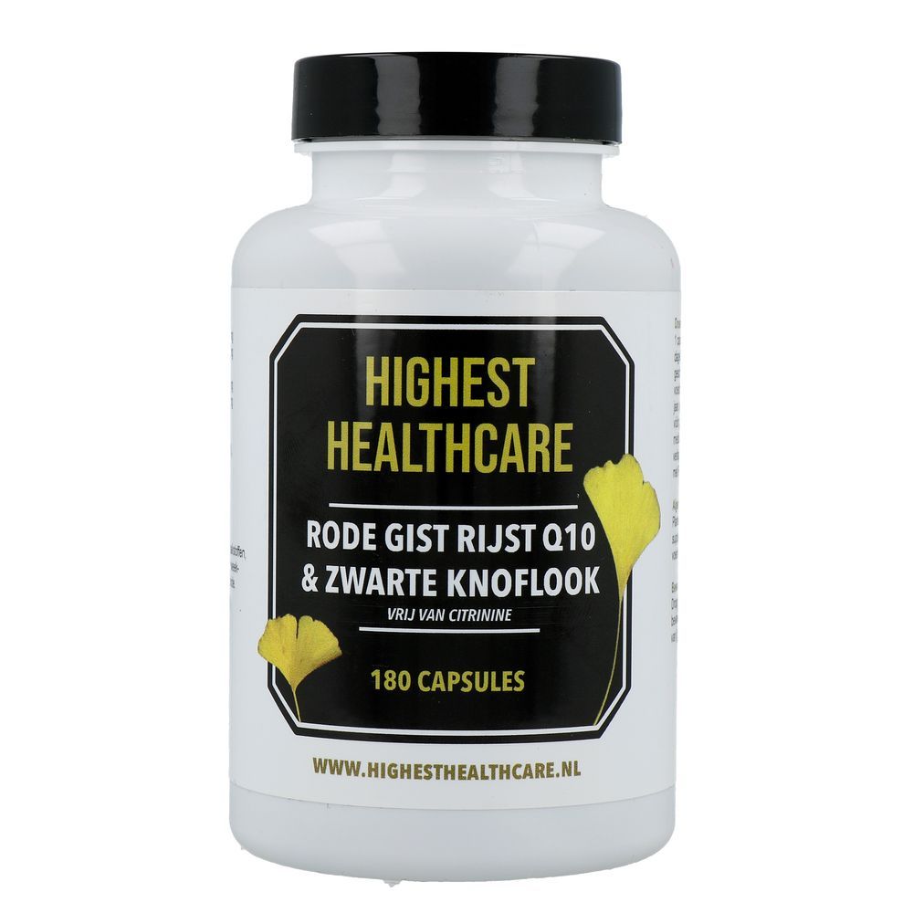 Highest Healthcare Rode Rijst Q10 Zw Knoflook 180 cp