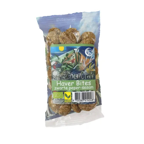 Corn Crake HaverBites Zwarte Peper Sesam Bio Organic 150 gr