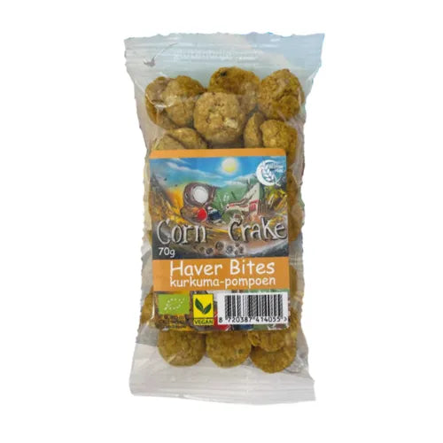 Corn Crake HaverBites Kurkuma Pompoen Bio Organic 150 gr