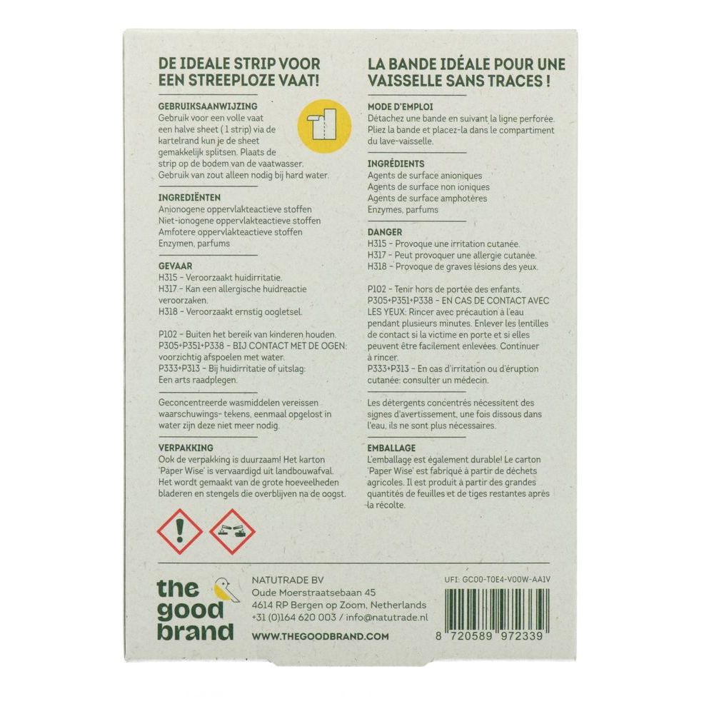The Good Brand Vaatwasstrips lemon 32 stuks